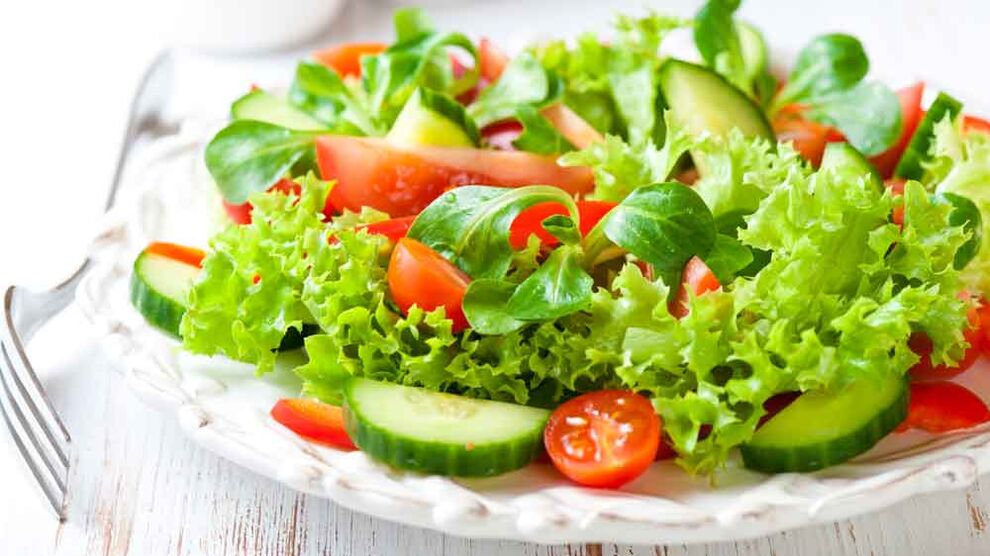 Ensaladas de verduras frescas para bajar de peso.
